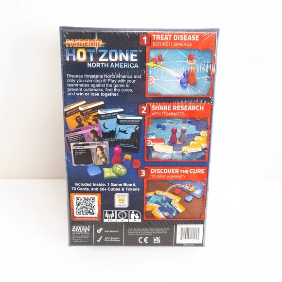 Pandemic Hot Zone North America Board Game / NIB Sealed / Z-Man Games Co-Op 2-4 - Picture 2 of 3